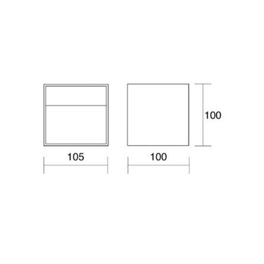 Applique Cubo ISYLUCE mm 100x105x100 LED 10W 3000 K Isyluce Lampade da parete